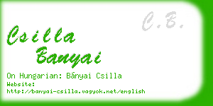 csilla banyai business card